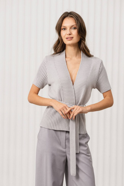 Жакет Romgil РВ0409-ХЛ2 светло-серый - фото 3