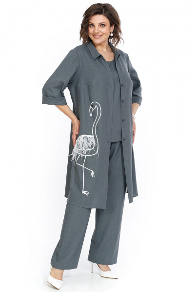 Блуза, брюки, топ Alani Collection 2521 серый - фото 14