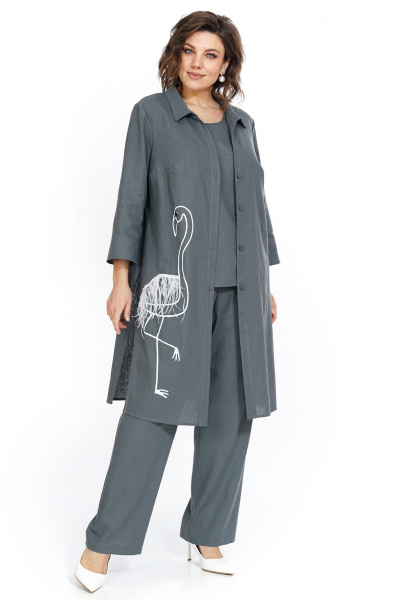 Блуза, брюки, топ Alani Collection 2521 серый - фото 1