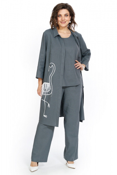 Блуза, брюки, топ Alani Collection 2521 серый - фото 11