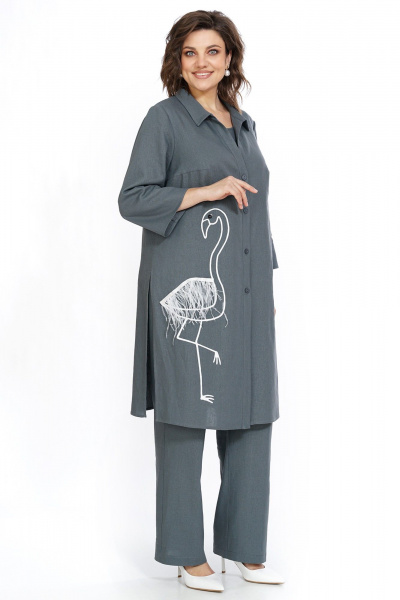 Блуза, брюки, топ Alani Collection 2521 серый - фото 8