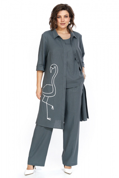 Блуза, брюки, топ Alani Collection 2521 серый - фото 7