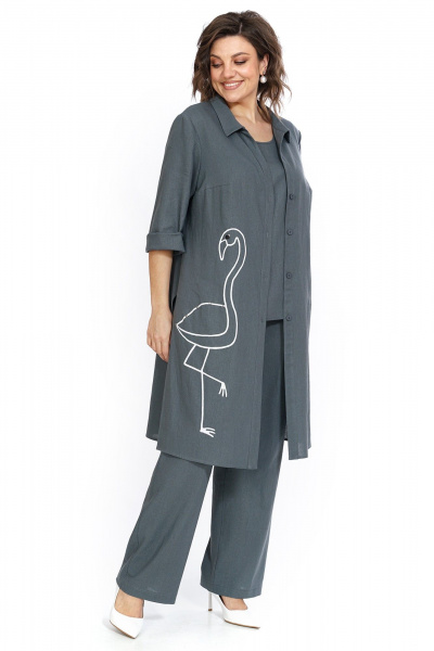 Блуза, брюки, топ Alani Collection 2521 серый - фото 6