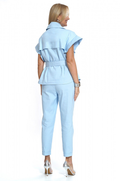 Брюки, жилет Alani Collection 2541 голубой - фото 8