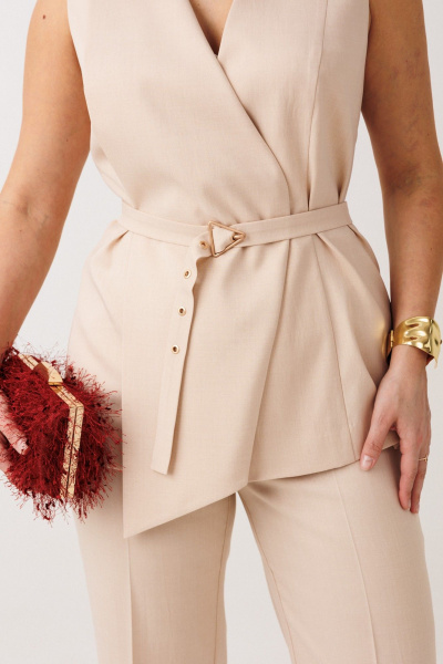 Брюки, жилет Mubliz 326 бежевый - фото 33