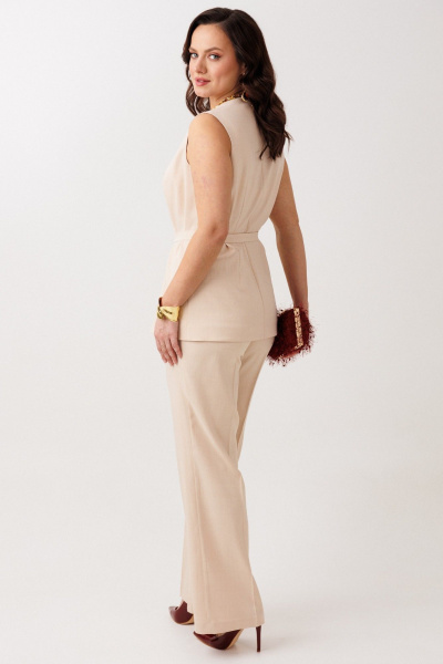 Брюки, жилет Mubliz 326 бежевый - фото 10