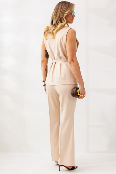 Брюки, жилет Mubliz 326 бежевый - фото 4