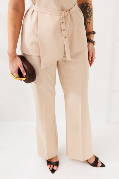 Брюки, жилет Mubliz 326 бежевый - фото 2