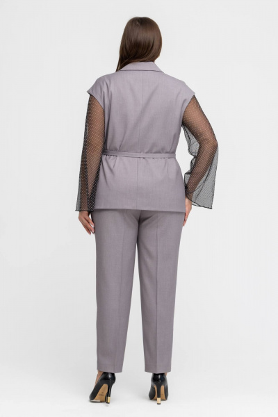 Брюки, жакет Gold Style 2754 серо-бежевый - фото 8