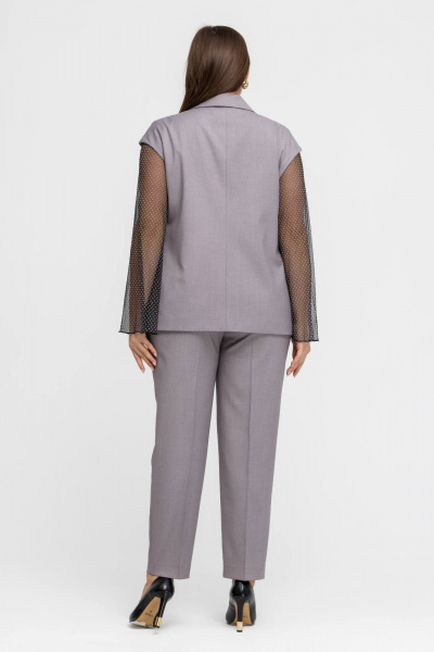 Брюки, жакет Gold Style 2754 серо-бежевый - фото 4