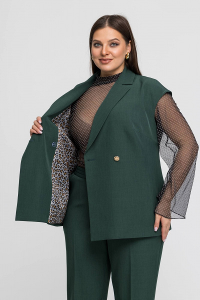 Брюки, жакет Gold Style 2754 темно-зеленый - фото 9