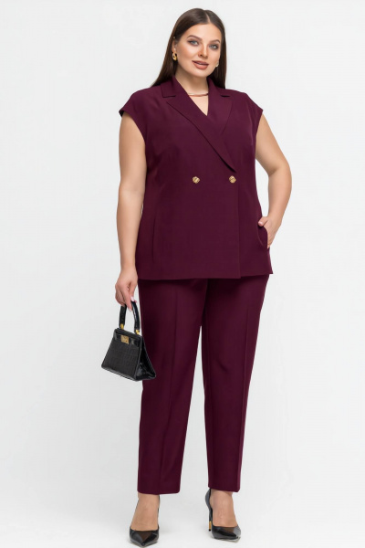 Брюки, жакет Gold Style 2754 темно-бордовый - фото 6