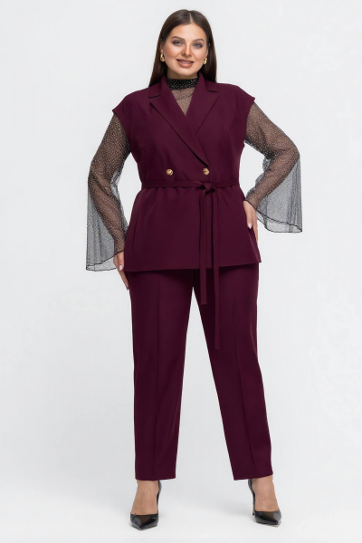 Брюки, жакет Gold Style 2754 темно-бордовый - фото 5