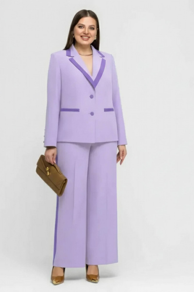 Брюки, жакет Gold Style 2760 сиреневый,светло-сиреневый - фото 1