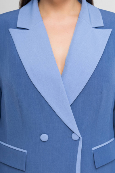 Брюки, жакет Gold Style 2761 джинс,небесно-голубой - фото 9