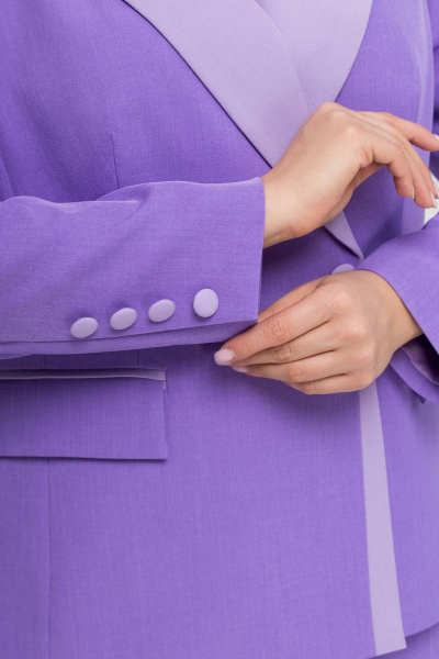 Брюки, жакет Gold Style 2761 сиреневый,светло-сиреневый - фото 5