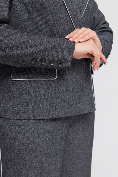 Брюки, жакет Gold Style 2759 черный,белый - фото 9