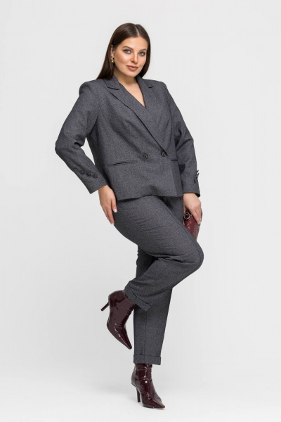 Брюки, жакет Gold Style 2763 черный,белый - фото 5