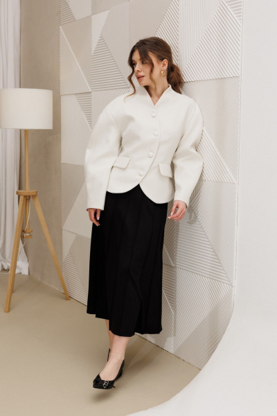 Жакет Marshop М228 молочный - фото 13