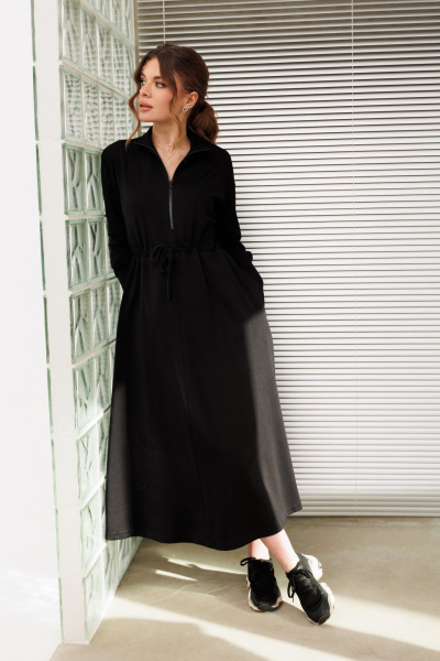 Платье Marshop М221/1 черный - фото 11