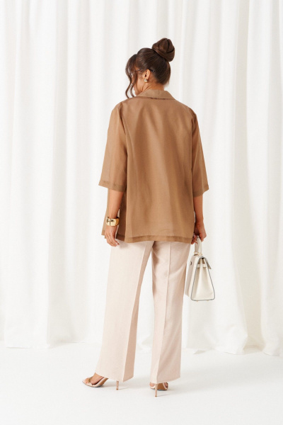 Блуза, брюки, топ Beautiful&Free 6447 бежевый - фото 6