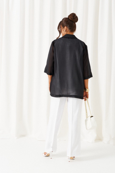 Блуза, брюки, топ Beautiful&Free 6447 бело-черный - фото 7