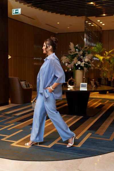 Блуза, брюки, топ Beautiful&Free 6447 голубой - фото 10