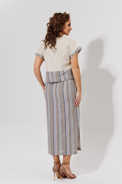 Блуза, юбка Galean Style 693.2 бежевый - фото 11