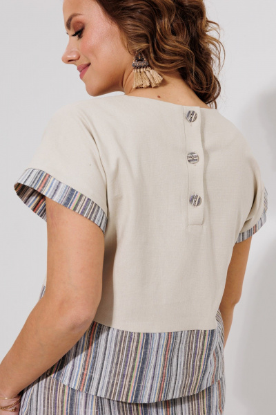 Блуза, юбка Galean Style 693.2 бежевый - фото 12