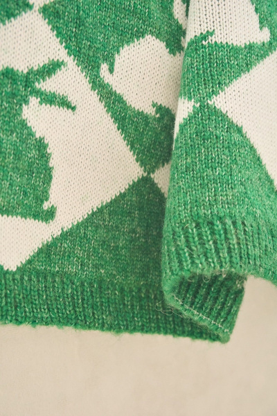 Плед Belange 3551 бело-зеленый - фото 3