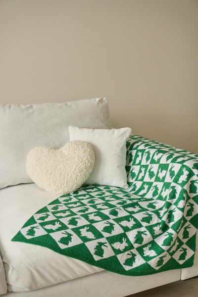 Плед Belange 3551 бело-зеленый - фото 2