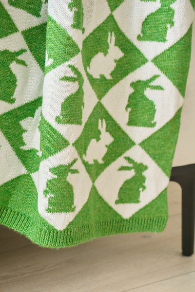 Плед Belange 3551 бело-салатовый - фото 3