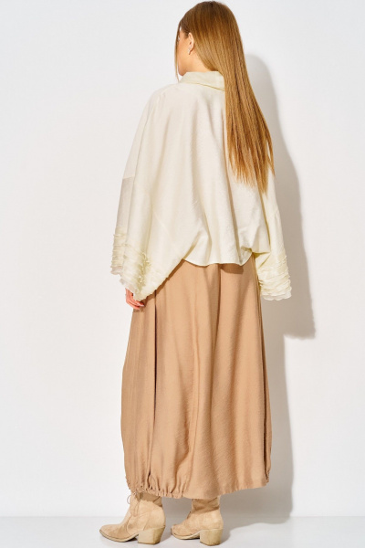 Блуза, юбка Laikony L-934 жемчужный+миндаль - фото 7