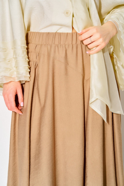 Блуза, юбка Laikony L-934 жемчужный+миндаль - фото 6