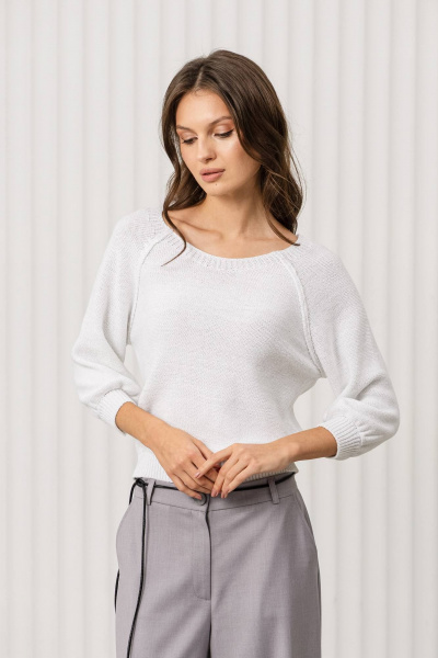 Джемпер Romgil РВ0370-ХМ2 белый,серебро - фото 3
