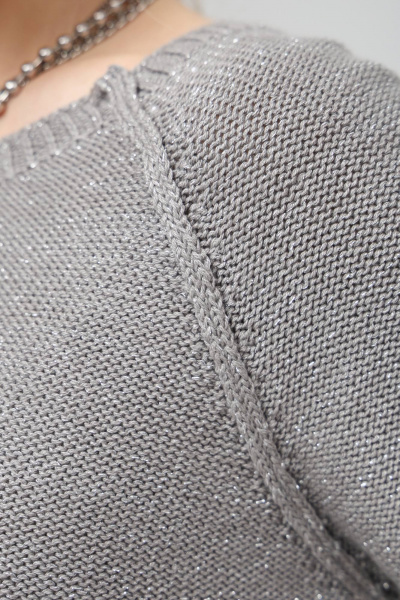 Джемпер Romgil РВ0370-ХМ2 серый шелк,серебро - фото 4