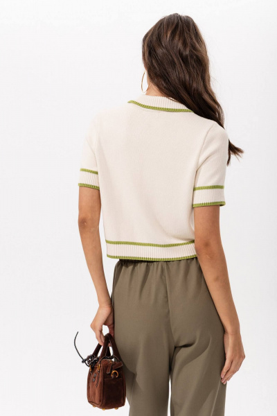 Джемпер Romgil РВ0405-ВИ4 молочный, золотая олива - фото 2