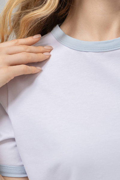 Майка Romgil РП0131-ХЛ4 белый, нежно-голубой - фото 3