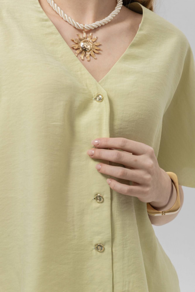 Блуза Romgil РТ0133-ВИ4 светло-оливковый_ - фото 3