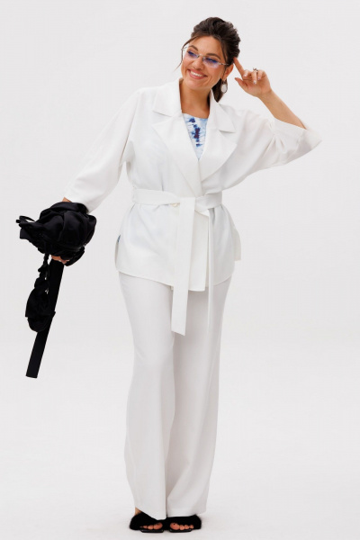 Брюки, жакет, топ Anelli 1672 облачное небо - фото 2