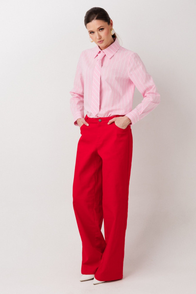 Рубашка, галстук ERTANNO 1018 розовый - фото 8