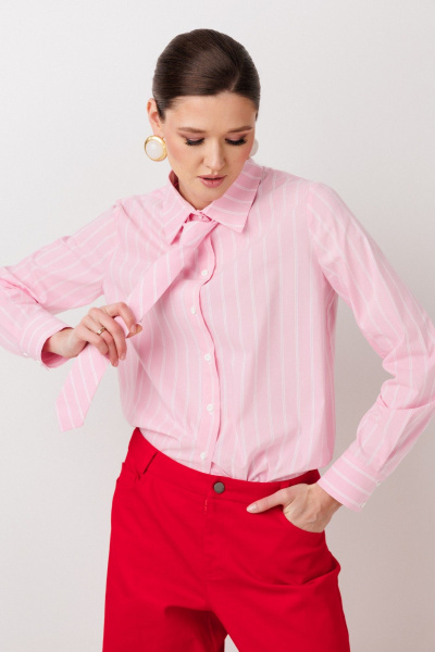 Рубашка, галстук ERTANNO 1018 розовый - фото 6