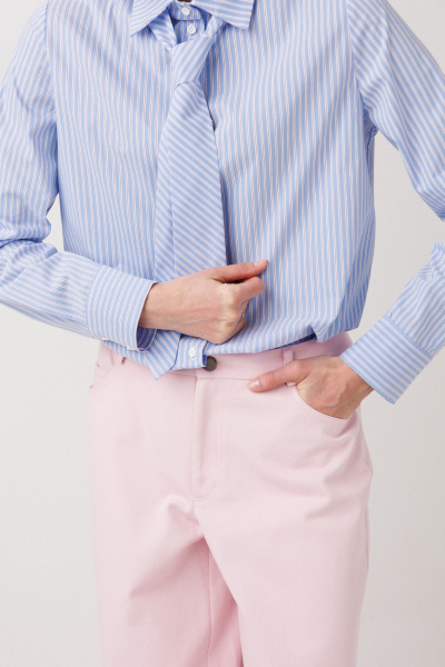 Рубашка, галстук ERTANNO 1019 голубой - фото 8