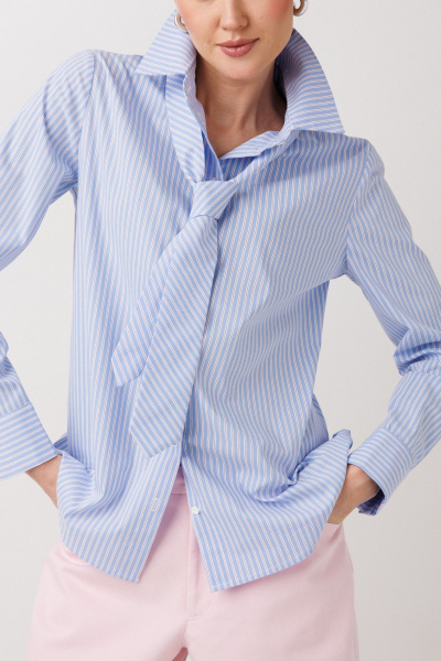 Рубашка, галстук ERTANNO 1019 голубой - фото 5