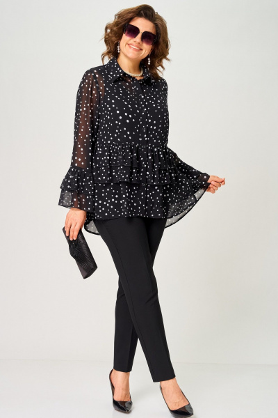 Блуза EVA GRANT 7221С мелкий_горох - фото 6