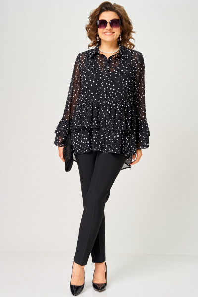 Блуза EVA GRANT 7221С мелкий_горох - фото 4