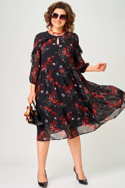 Платье EVA GRANT 7281А  цветочный_принт - фото 24