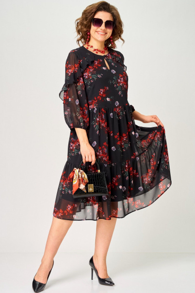 Платье EVA GRANT 7281А  цветочный_принт - фото 22