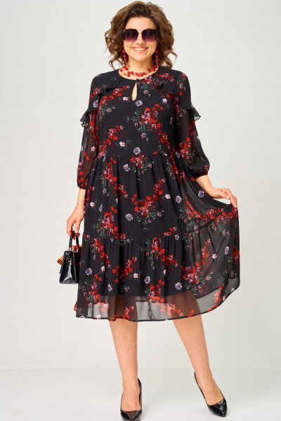 Платье EVA GRANT 7281А  цветочный_принт - фото 21