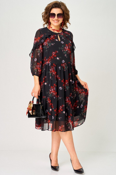 Платье EVA GRANT 7281А  цветочный_принт - фото 20